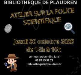 Affiche atelier police scientifique bibliothèque