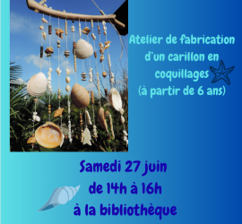 Atelier de fabrication d’un carillon en coquillages